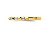 14K Yellow Gold Stackable Expressions Diamond Ring 0.128ctw