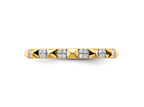 14K Yellow Gold Stackable Expressions Diamond Ring 0.128ctw