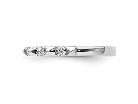 14K White Gold Stackable Expressions Diamond Ring 0.128ctw