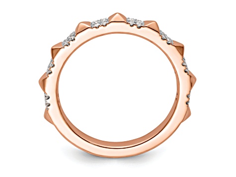 14K Rose Gold Stackable Expressions Diamond Ring 0.128ctw