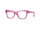 Versace Women's Fashion 50mm Transparente Pink Opticals|VE3341U-5421-50