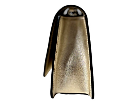 Jimmy Choo Kalina Crossbody Clutch Bag Crystal Logo Metallic