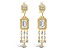 Judith Ripka 13.57ctw Multi-Shape Bella Luce Diamond Simulant 14K Gold Clad Earrings