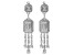 Judith Ripka Bella Luce Diamond Simulant Rhodium Over Sterling Silver Chandelier Earrings