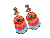 Multi-Color Fringe Seed Bead Earring