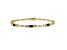 14k Yellow Gold and Rhodium Over 14k Yellow Gold Diamond and Sapphire Bracelet