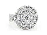 White Lab-Grown Diamond 14k White Gold Cluster Ring 2.00ctw