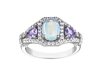 Picture of White Opal Sterling Silver Ring 2.05ctw
