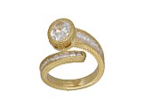Judith Ripka 6.22ctw Multi-Shape Bella Luce Diamond Simulant 14K Gold Clad Ring