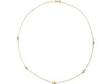 14K Yellow Gold 0.25ctw Lab-Grown Diamond 5-Stone Station Necklace, 18 Inches.