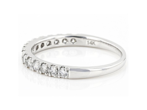 White Lab-Grown Diamond 14kt White Gold Ring 0.50ctw