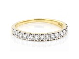 White Lab-Grown Diamond 14kt Yellow Gold Ring 0.50ctw