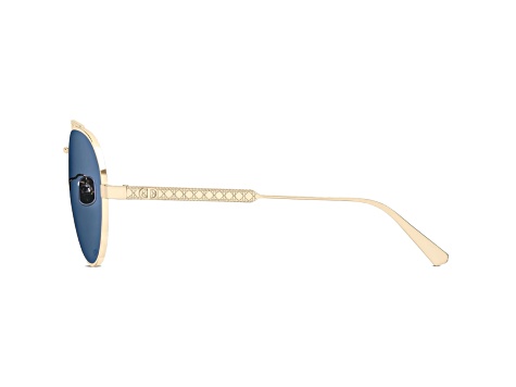 Dior Cannage A1U Gold Aviator Frame / Blue Lenses Sunglasses  display picture 1