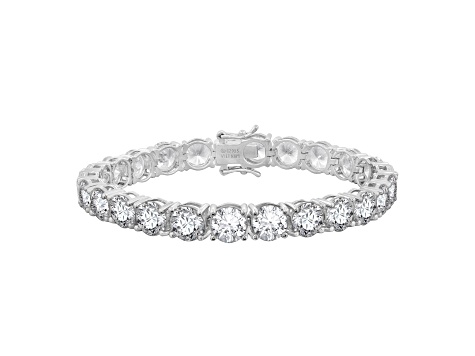 White Cubic Zirconia Platinum Over Sterling Silver Bracelet 36.00ctw