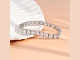 White Cubic Zirconia Platinum Over Sterling Silver Bracelet 36.00ctw