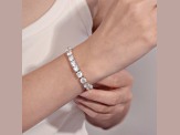 White Cubic Zirconia Platinum Over Sterling Silver Bracelet 36.00ctw