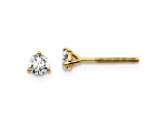 14K Yellow Gold Lab Grown Diamond 1/3ctw VS/SI GH Screw Back 3-Prong Earrings