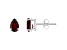 6x4mm Pear Shape Garnet 14k White Gold Stud Earrings