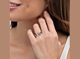 Champagne And White Diamond 10k Rose Gold Ring 1.00ctw