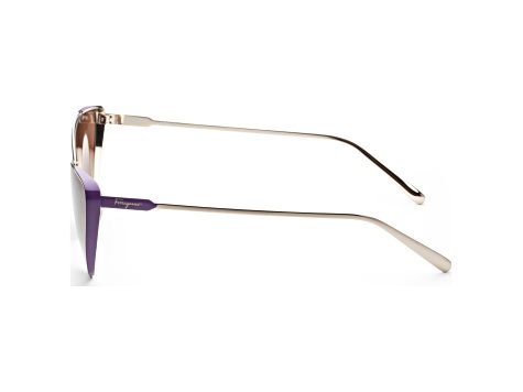Ferragamo Women's Fashion 63mm Purple Light Gold Sunglasses | SF206S-736