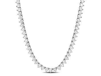 Picture of Created White Sapphire Sterling Silver Necklace 31.2ctw