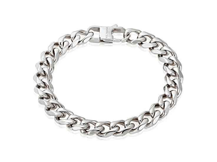 Invicta Men's Stainless Steel Curb Chain Bracelet - 11mm Width, 9 Inch Length - View #2