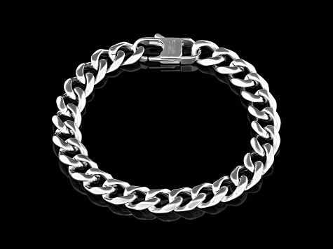Invicta Jewelry Stainless Steel Curb Chain Bracelet (11mm) - 9