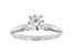 Round White Lab-Grown Diamond 14kt White Gold Knife Edge Solitaire Ring 1.00ctw