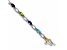 Rhodium Over 14k White Gold Diamond and Rainbow Gemstone Bracelet