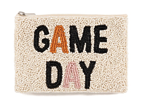 Shiraleah "GAME DAY" Glass Beaded Zip Pouch
