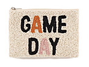 Shiraleah "GAME DAY" Glass Beaded Zip Pouch