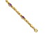 10k Yellow Gold Amethyst 4 Stone Bracelet