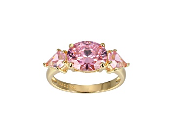 Picture of Pink Cubic Zirconia 18k Yellow Gold Over Sterling Silver October Birthstone Ring 5.62ctw