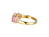 Pink Cubic Zirconia 18k Yellow Gold Over Sterling Silver October Birthstone Ring 5.62ctw