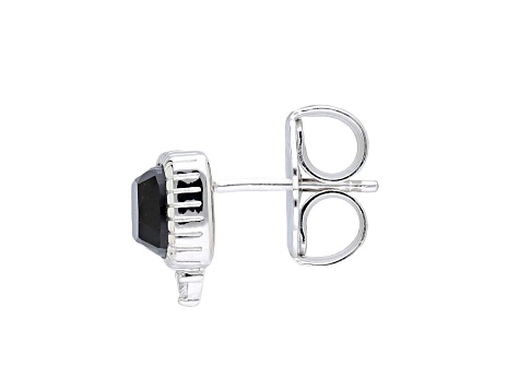 Judith Ripka 5mm Black Onyx With Bella Luce® Rhodium Over Sterling Silver Stud Earrings