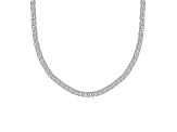 White Cubic Zirconia Platinum Over Sterling Silver Tennis Necklace 43.50ctw