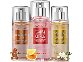 Lovery 3-Pc. Assorted Body  Mist Fragrance Gift Set