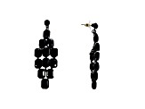 Off Park® Collection, Jet Black Crystal Graduated Chandelier Earrings.