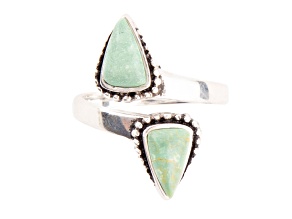 Barse Jewelry Begondor Green Turquoise Sterling Silver Bypass Ring