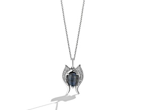 AHSOKA TANOâ„¢ PENDANT IN STERLING SILVER with 1/12 CT.TW. Diamonds and Blue Labradorite