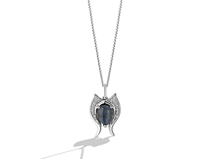 AHSOKA TANOÃ¢â€žÂ¢ PENDANT IN STERLING SILVER with 1/12 CT.TW. Diamonds and Blue Labradorite