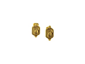 1928 Jewelry Gold Tone Octagon Adoration Clip-On Earrings