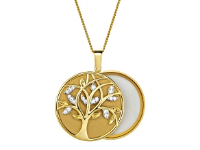 Bella Luce Lux Vue Diamond Simulant Bronze Magnifying Glass & Mirror  Pendant with Chain 6.75ctw