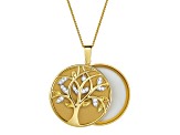 Bella Luce Lux Vue Diamond Simulant Bronze Magnifying Glass & Mirror  Pendant with Chain 6.75ctw