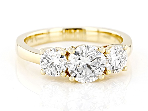 14K Yellow Gold Round Lab Grown Diamond 3-Stone Ring 2.0ctw - 1BPVLB ...