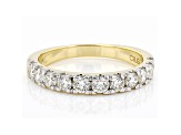 White Lab-Grown Diamond, 14kt Yellow Gold Ring 1.00ctw