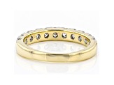 White Lab-Grown Diamond 14kt Yellow Gold Band Ring 1.00ctw