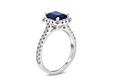 2.05ctw Sapphire and Diamond Ring in 14k White Gold