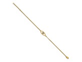 14k Yellow Gold I2/I-J Diamond Evil Eye 2 Strand Bracelet 0.13ctw