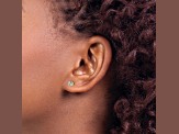 14K Yellow Gold 1/3ct. 3.5mm Round J-K Color Moissanite Earrings